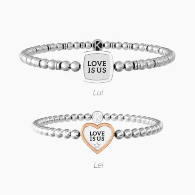 Kidult Set Bracciali Lui-Lei Elastici "love is us" Love