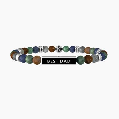Kidult Bracciale Uomo Elastico Best Dad Family