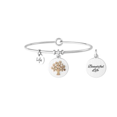 Kidult Bracciale Rigido Acciaio Albero Della Vita Nature