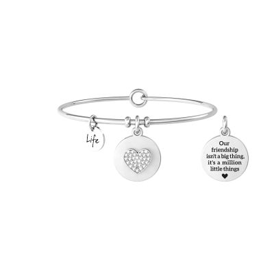 Kidult Bracciale Rigido Acciaio " Our friendship.." Love