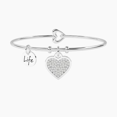 Kidult Bracciale Acciaio Cuore "Ogni Giorno Di Più" Love