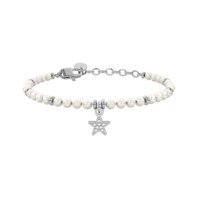 Kidult Bracciale Acciaio Perle e Stella Friendship