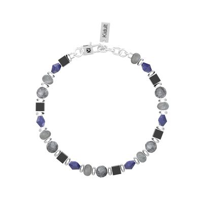 Kidult Bracciale Acciaio Pietre Multicolor