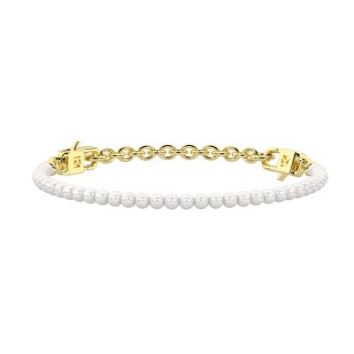 KIdult Bracciale Acciaio Gold e Perle Senorita By You