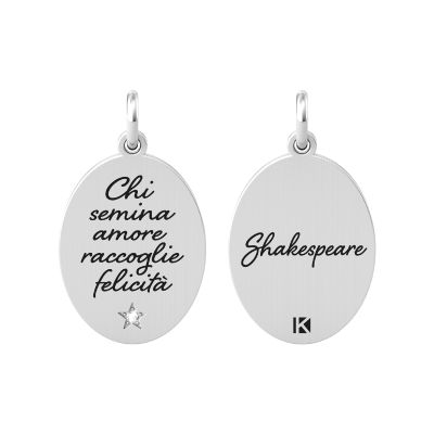 Kidult Ciondolo Acciaio "Chi semina amore.." By You