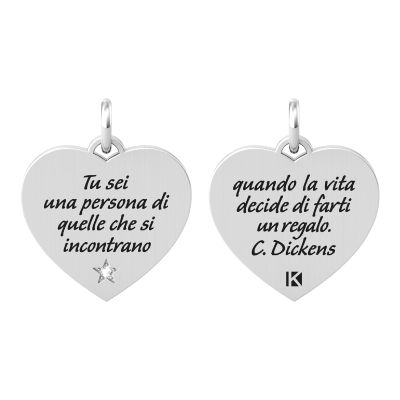 Kidult Ciondolo Acciaio "Tu sei una persona di.." By You