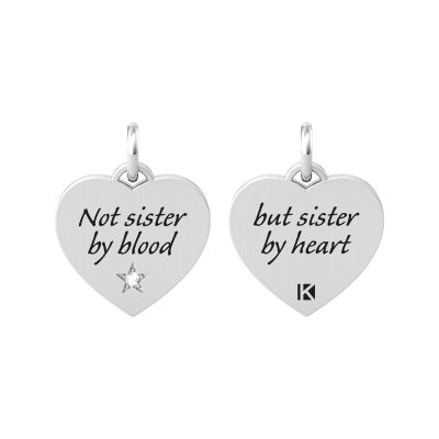 Kidult Ciondolo Acciaio "Not sister by blood.." By You