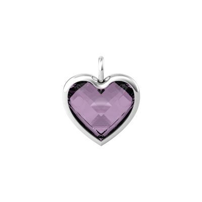 Kidult Ciondolo Cuore Acciaio Glass Viola By You