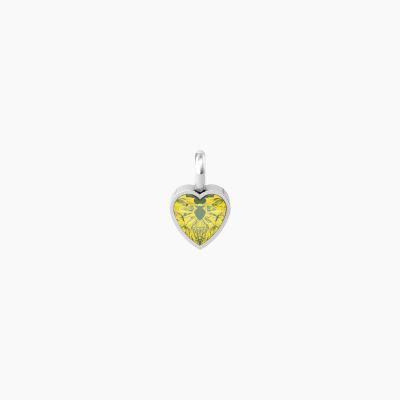 Kidult Ciondolo Cuore Acciaio Zircone Giallo By You