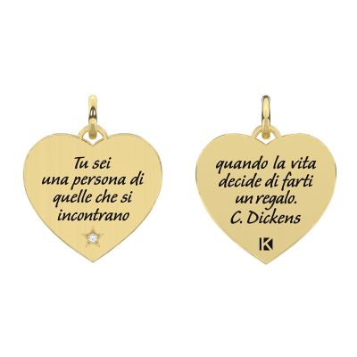 Kidult Ciondolo Acciaio Gold Cuore By You