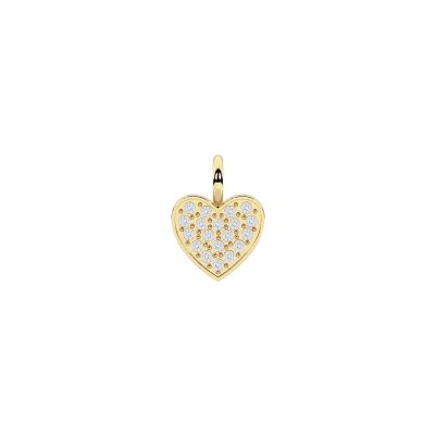 Kidult Ciondolo Acciaio Gold Cuore con Cristalli By You