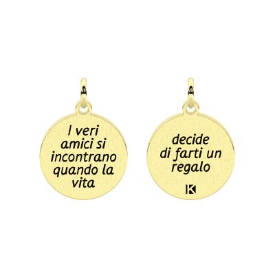 Kidult Ciondolo Acciaio Gold "I Veri Amici si.." By You
