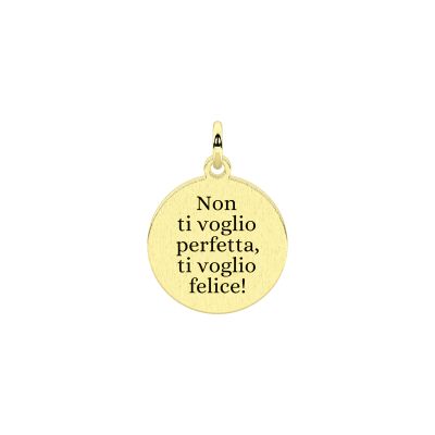 Kidult Ciondolo Acciaio Gold "Non ti Voglio.." By You