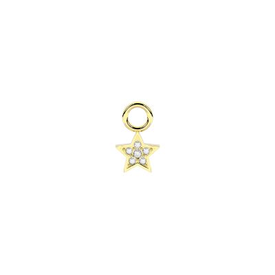 Kidult Ciondolo Orecchino Acciaio Gold Stella con Zirconi By You