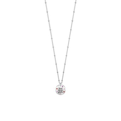 Kidult Collana Donna Acciaio "LOVE NEVER FAILS" Love