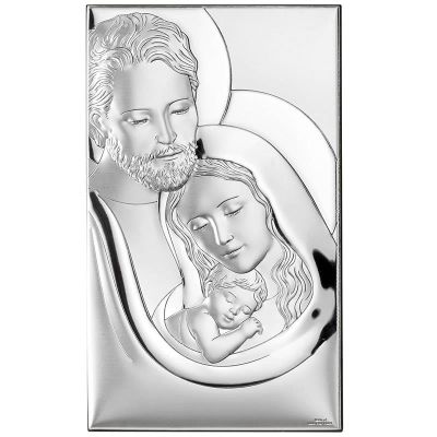 Valenti Sacra Famiglia Argento e Legno 12X20