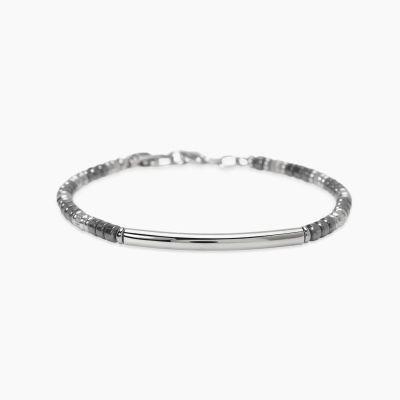 Kidult Bracciale Acciaio Piastra ed Ematite Style