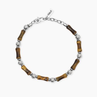 Kidult Bracciale Acciaio e Occhio di Tigre Style