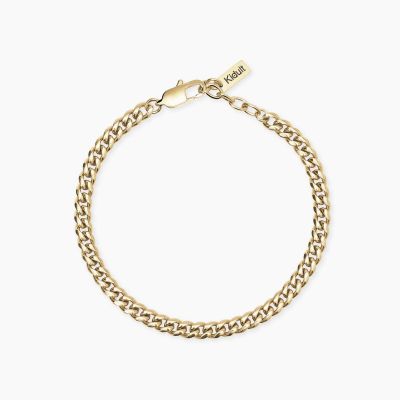 Kidult Bracciale Acciaio Gold Catena Groumette Style