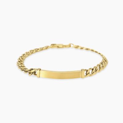Kidult Bracciale Acciaio Gold con Piastra Style