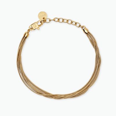 Kidult Bracciale 5 Fili Snake Acciaio Gold 