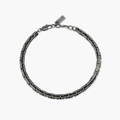 Kidult Bracciale Acciaio Nero Catena Cardano