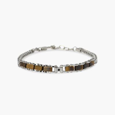 Kidult Bracciale Acciaio Occhio di Tigre