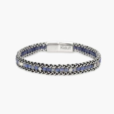 Kidult Bracciale Acciaio e Sodalite Blu