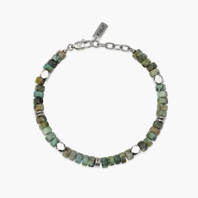 Kidult Bracciale Acciaio e Turchese Africano