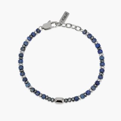 Kidult Bracciale Acciaio Ematite e Lapis