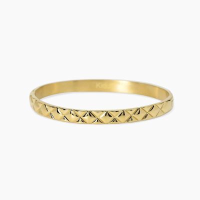 Kidult Bracciale Rigido Matelassé Acciaio Gold