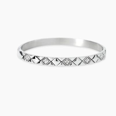 Kidult Bracciale Rigido Matelassé Acciaio