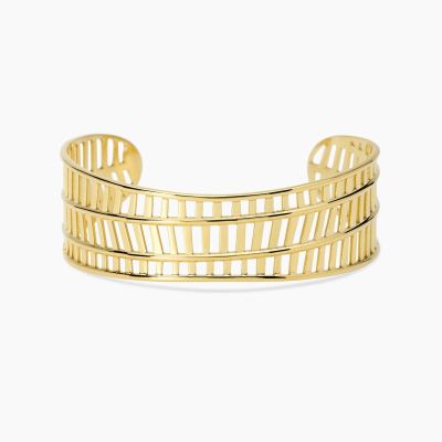 Kidult Bracciale Rigido Cuff in Acciaio Gold