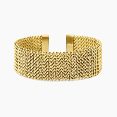 Kidult Bracciale Acciaio Gold Maglia Mesh