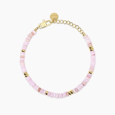 Kidult Bracciale Acciaio Gold Conchiglie Rosa