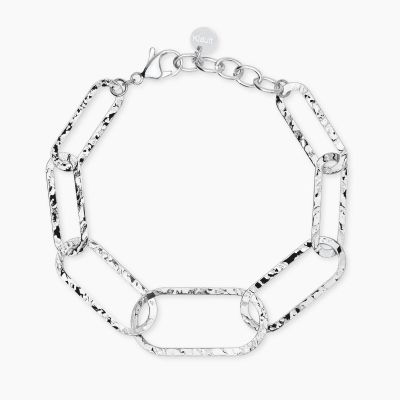 Kidult Bracciale Acciaio Maglie Martellate