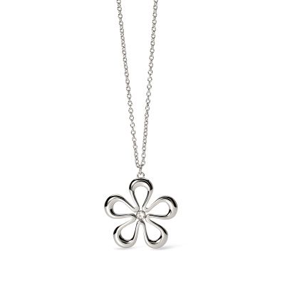 Kidult Collana Acciaio Rolo e Fiore Grande Style