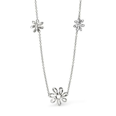 Kidult Collana Lunga Acciaio con Fiori Style