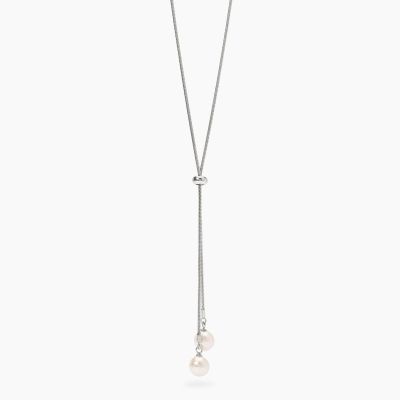 Kidult Collana Acciaio con Perle Conchiglia Style