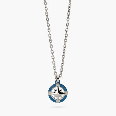 Kidult Collana Acciaio Rosa Dei Venti Blu