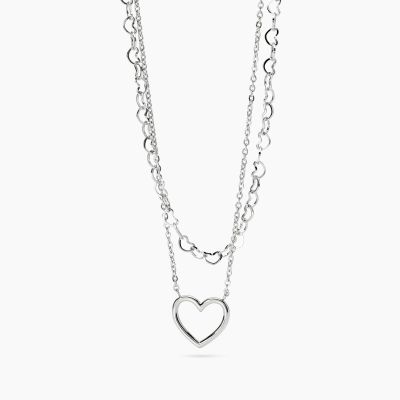 Kidult Collana 2 Fili Acciaio con Cuore