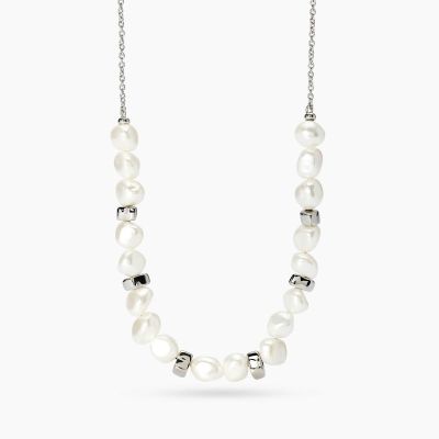 Kidult Collana Acciaio con Perle Conchiglia