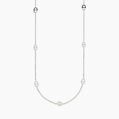 Kidult Collana Acciaio con Staffe e Cristalli