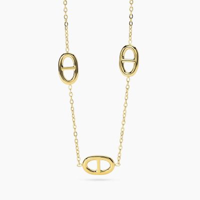 Kidult Collana Acciaio Gold con Staffe