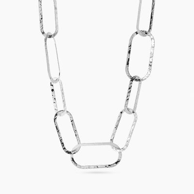 Kidult Collana Acciaio Maglie Martellate