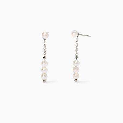 Kidult Orecchini Acciaio e Perle Conchiglia Style