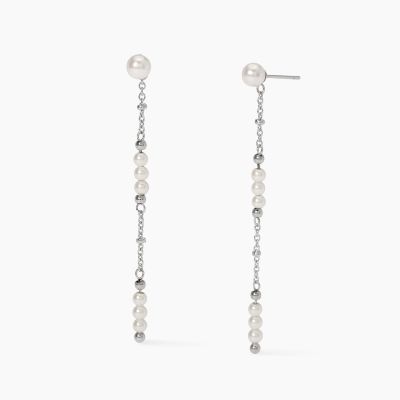 Kidult Orecchini Acciaio e Perle Conchiglia Style