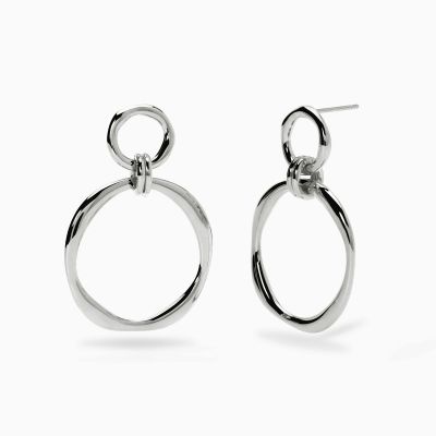 Kidult Orecchini Acciaio Pendenti Circolari Style