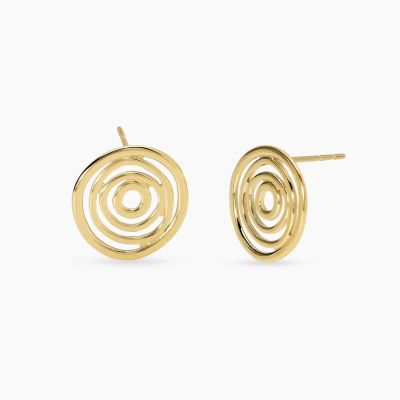 Kidult Orecchini Vortice Acciaio Gold