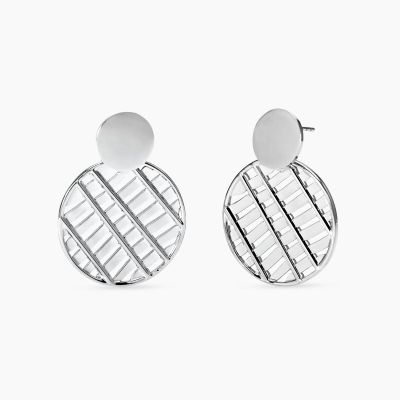 Kidult Orecchini Tondi  Acciaio Pendente Cerchio